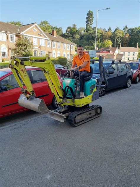 man with mini digger|mini digger hire brandon.